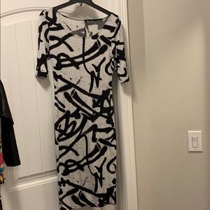 Graffiti Print Bodycon Dress